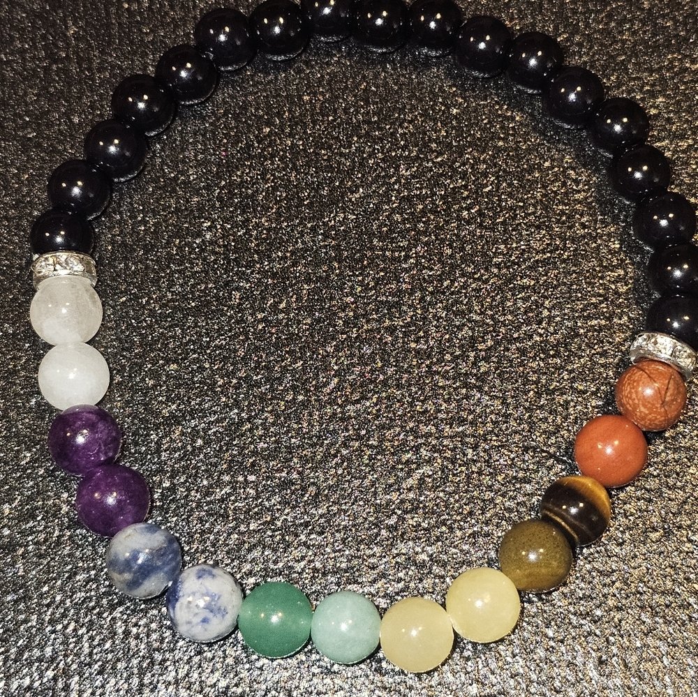 7 stone chakra bracelet